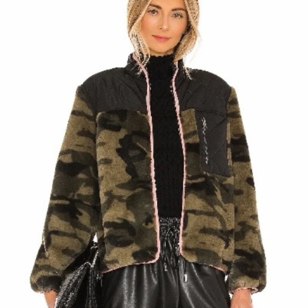 Camouflage Faux Fur Jacket - Picture 1 of 6